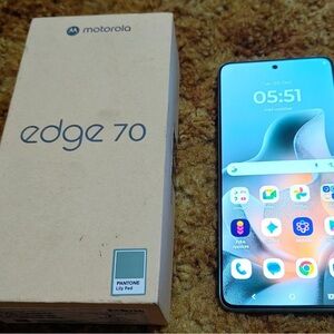 Motorola Edge 70 with Blue Display